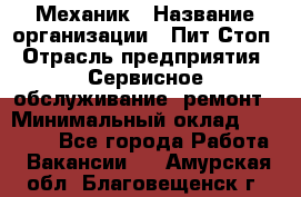 Механик › Название организации ­ Пит-Стоп › Отрасль предприятия ­ Сервисное обслуживание, ремонт › Минимальный оклад ­ 55 000 - Все города Работа » Вакансии   . Амурская обл.,Благовещенск г.